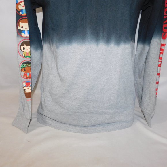 Netflix STRANGER THINGS Friends Don't Lie Mens M Gray Black long Sleeve T Shirt - Picture 5 of 11